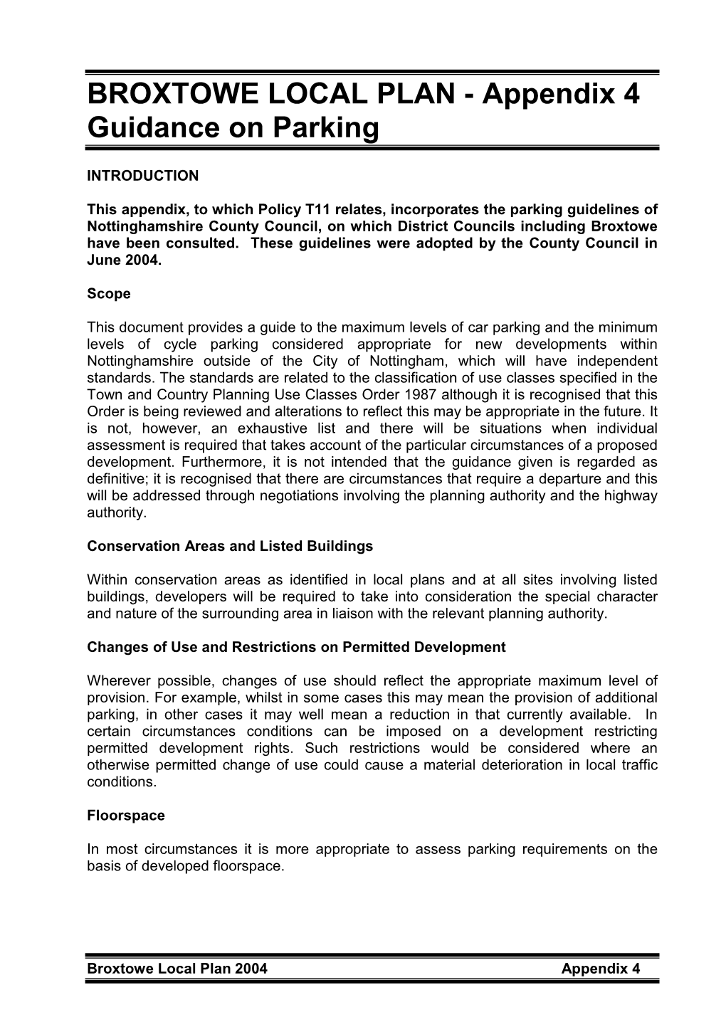 Appendix 4 Guidance on Parking