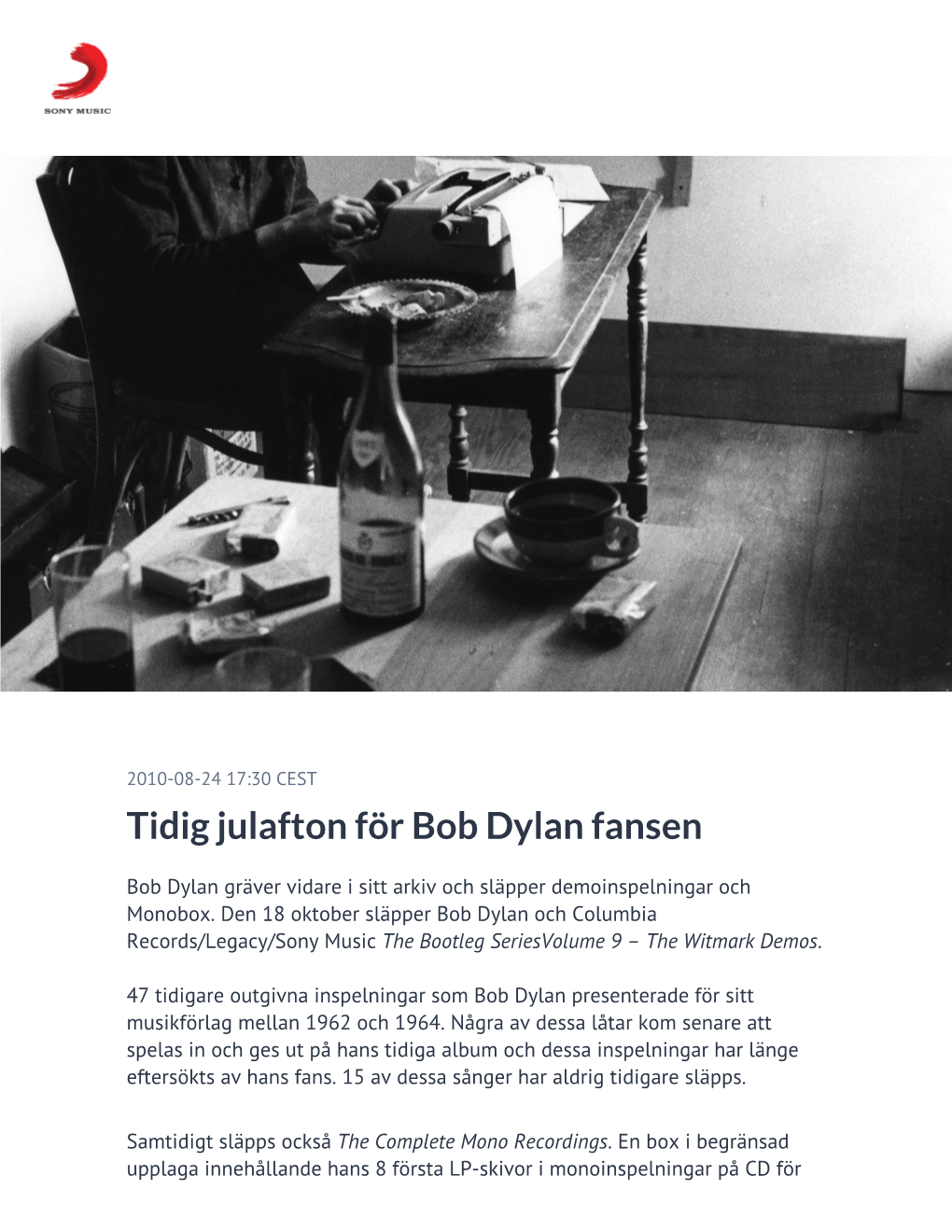 Tidig Julafton För Bob Dylan Fansen