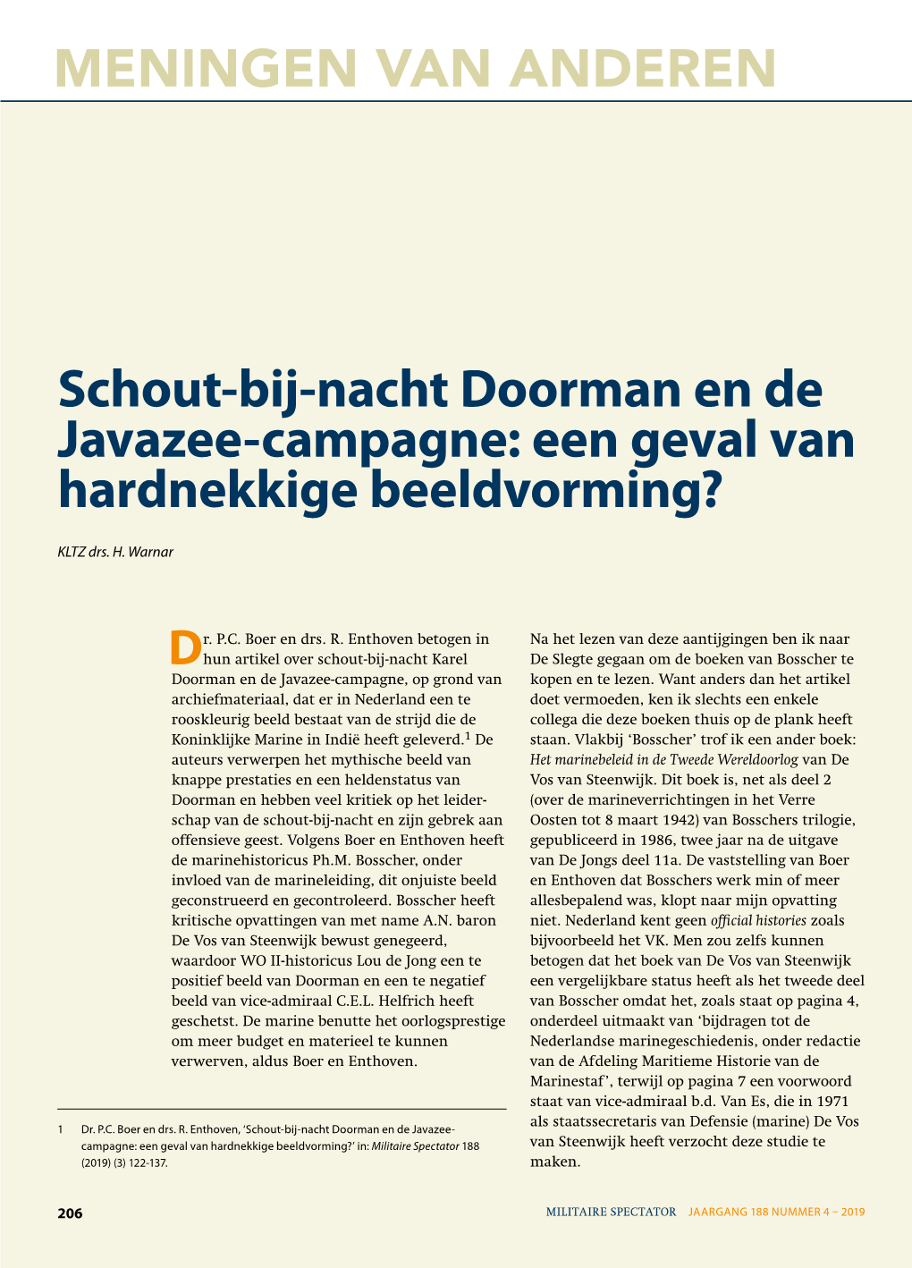 Schout-Bij-Nacht Doorman En De Javazee-Campagne: Een Geval Van Hardnekkige Beeldvorming?