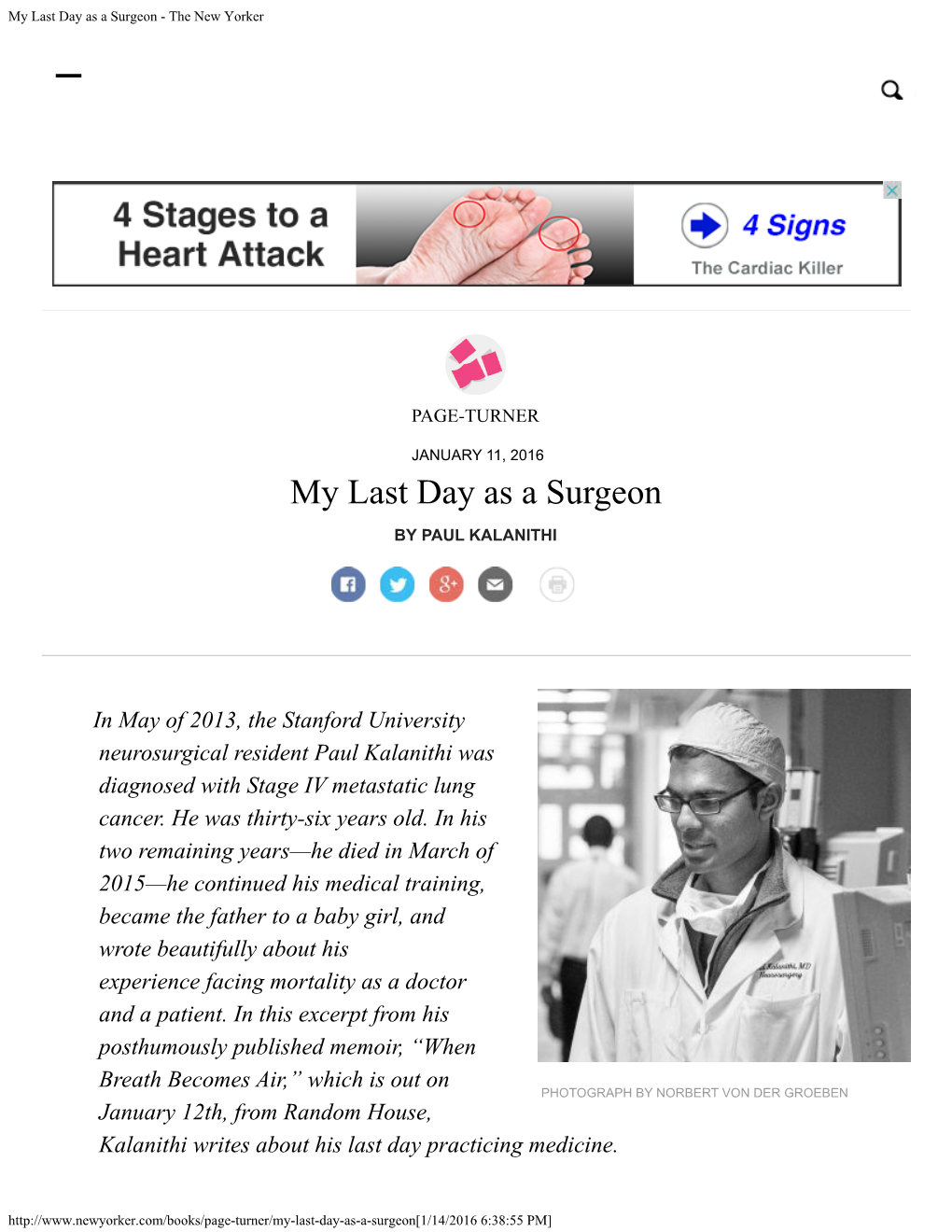 My Last Day As a Surgeon - the New Yorker