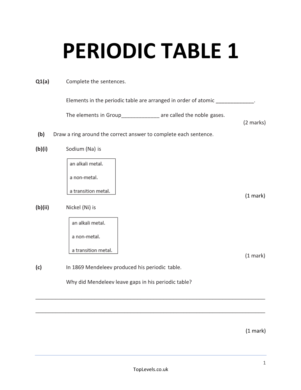 Periodic Table 1