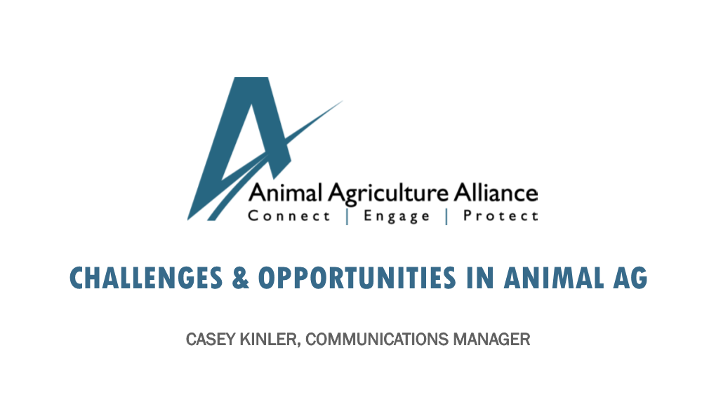 Challenges & Opportunities in Animal Ag