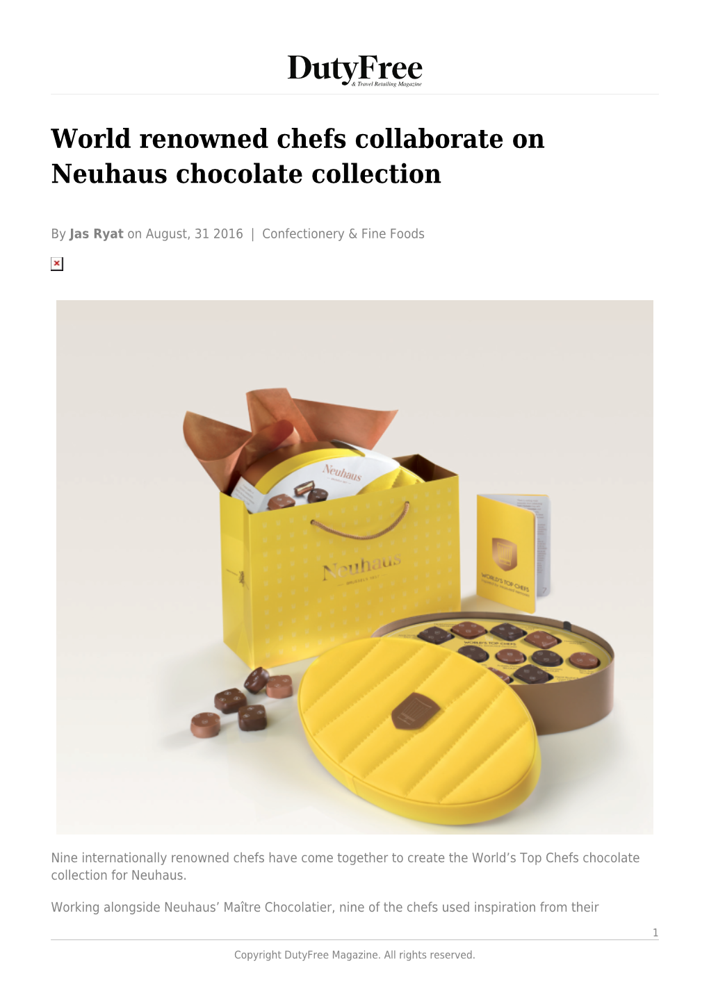 World Renowned Chefs Collaborate on Neuhaus Chocolate Collection