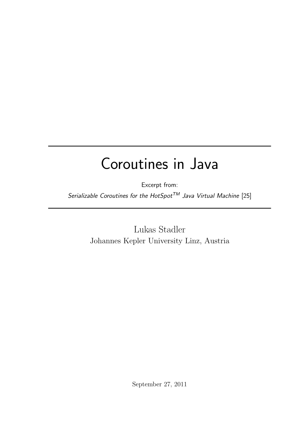 Coroutines in Java