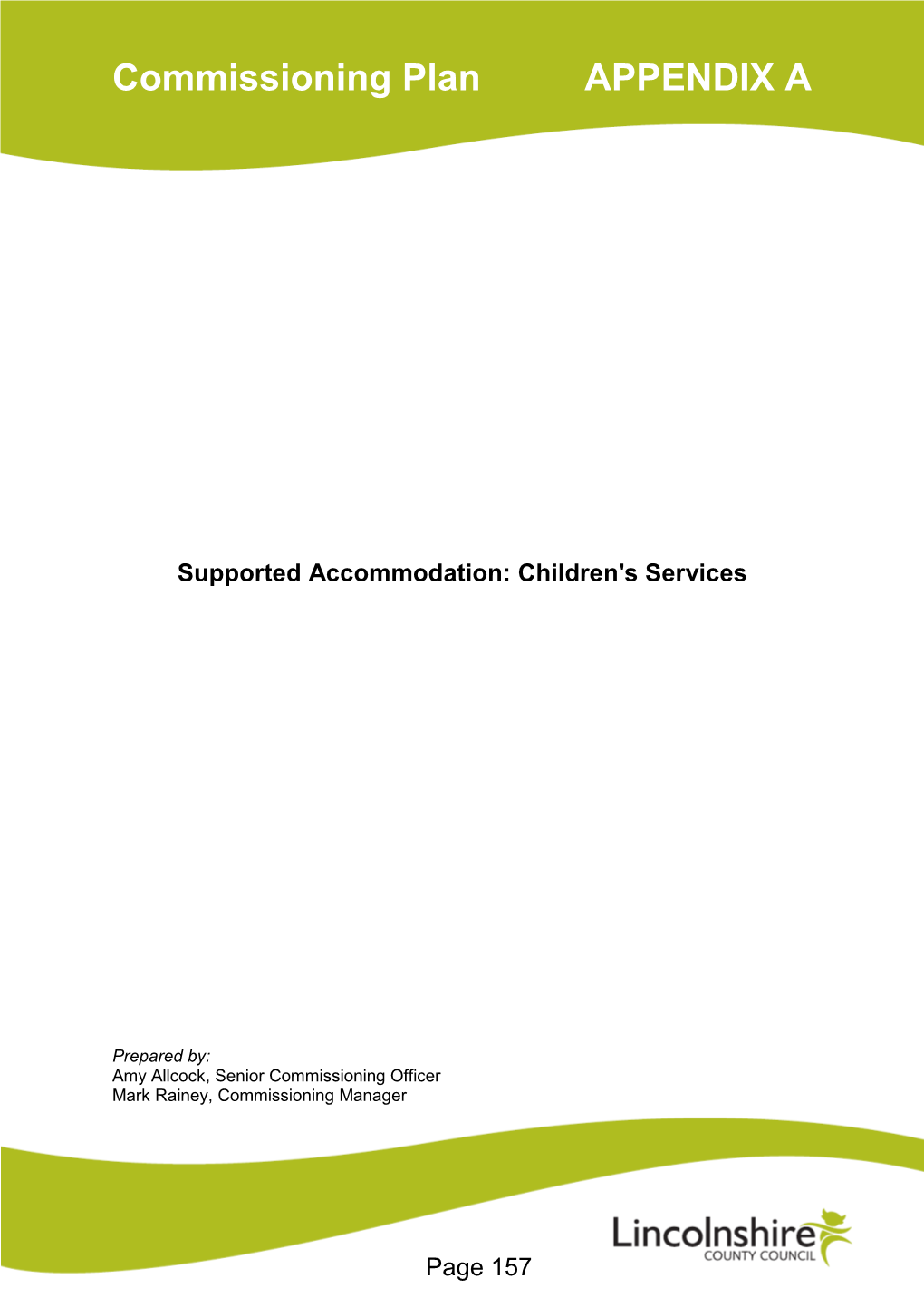 Supported Accommodation: Children's Services