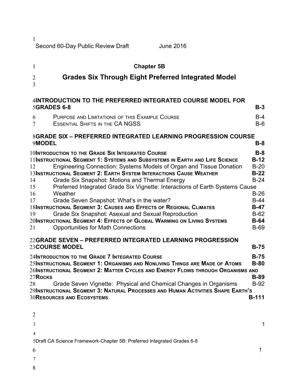 Integrated Learning Progression Course Model - Curriculum Frameworks (CA Dept of Education)