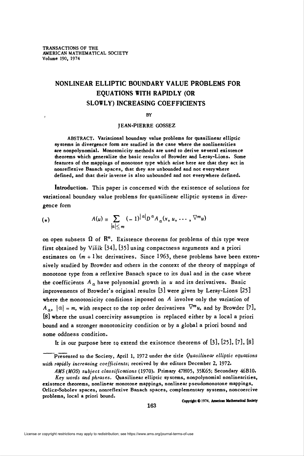 Nonlinear Elliptic Boundaryvalue Problems 169