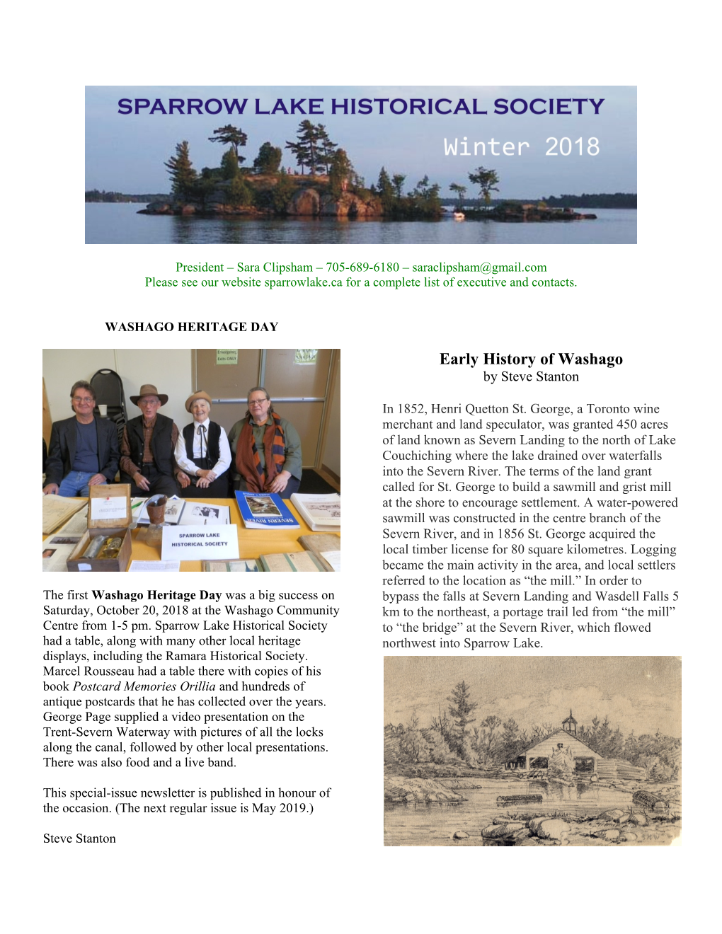 Early History of Washago by Steve Stanton