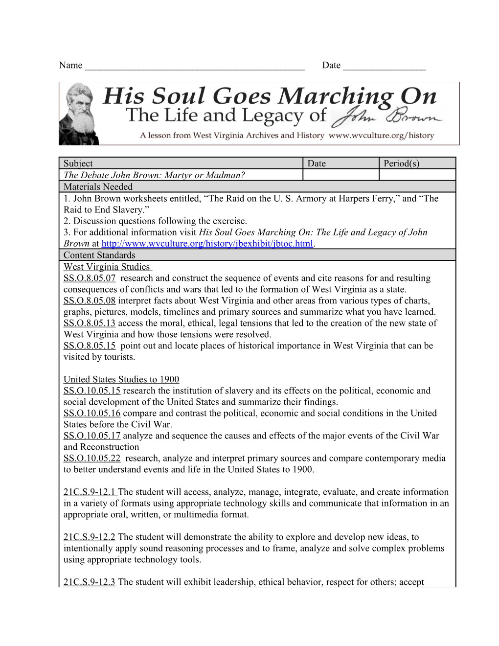 At 8:00 Pm on October 16, 1859, a Rag Tag Group of 22 Men Assembled Outside of the Kennedy