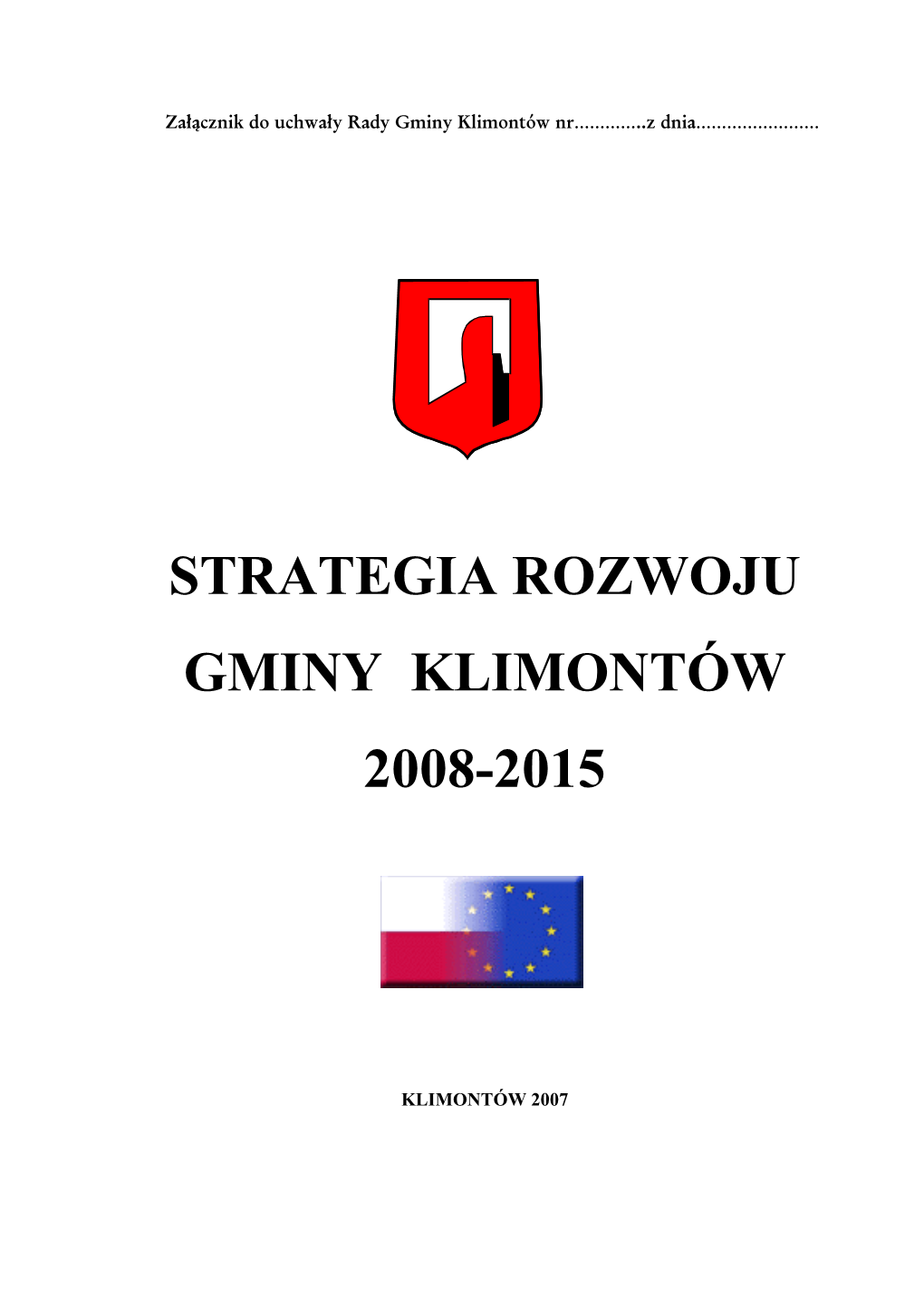 Strategia Rozwoju Gminy Klimontów Na Lata 2008-2015