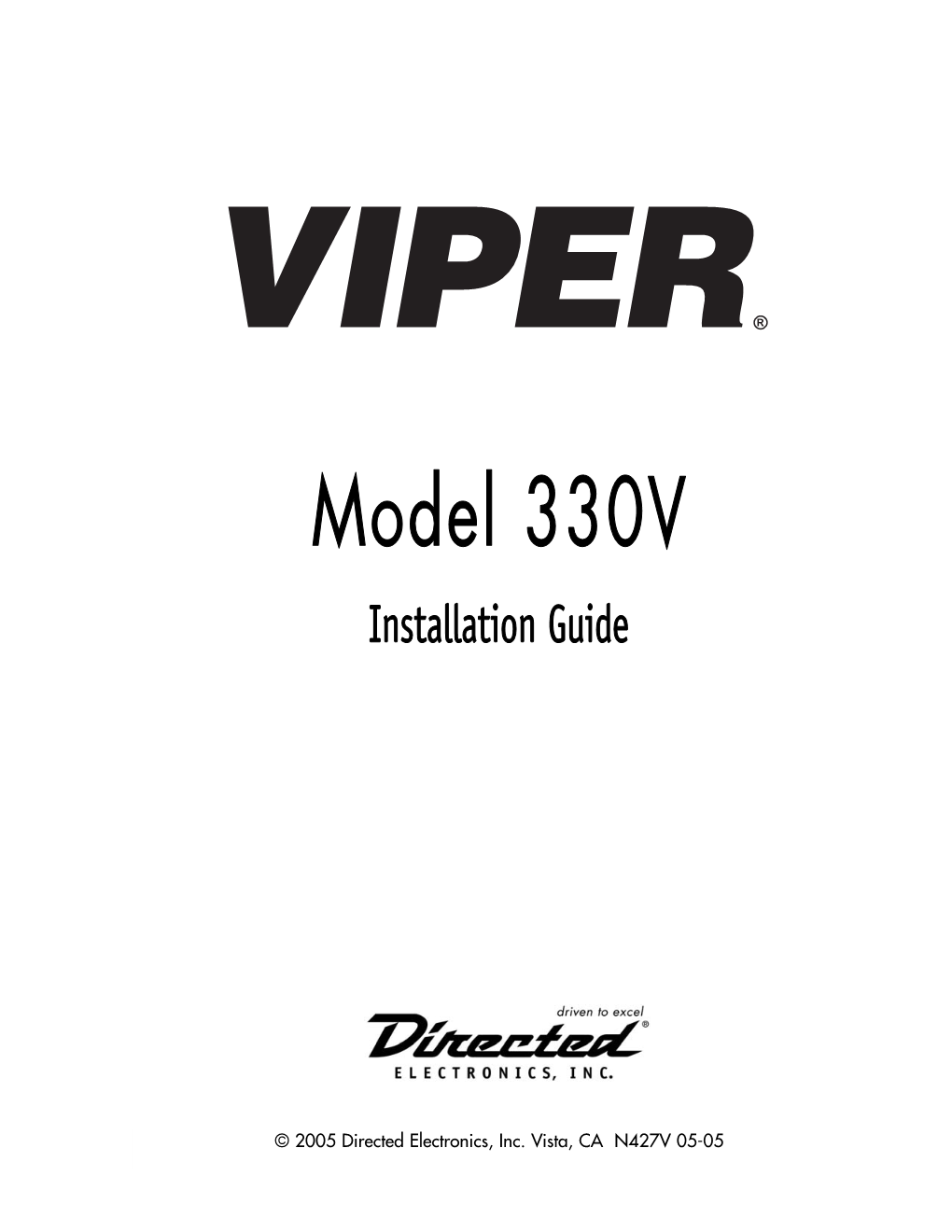 Model 330V Installation Guide