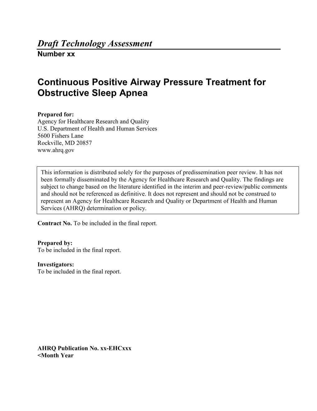 Continuous Positive Airway Pressure Treatment for Obstructive Sleep Apnea