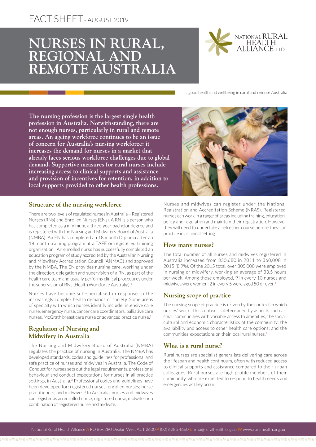 Nurses in Rural, Regional and Remote Australia