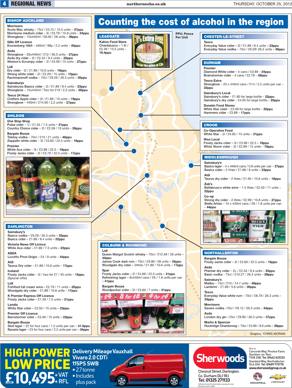 Counting the Cost of Alcohol in the Region