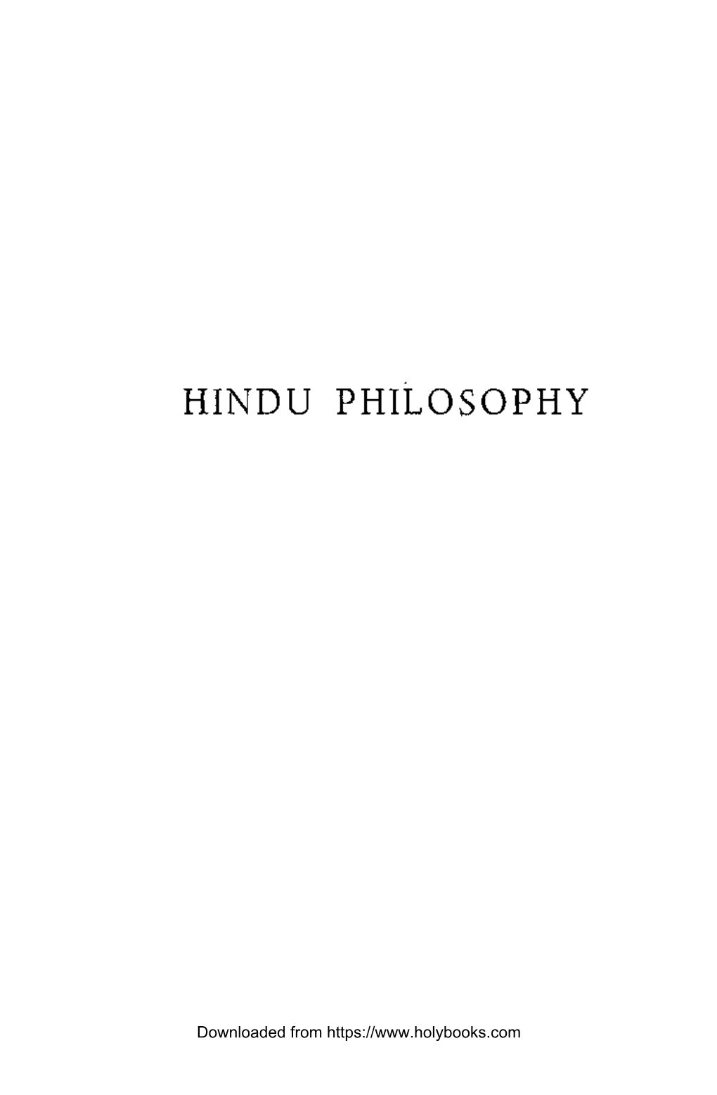 Hindu Philosophy