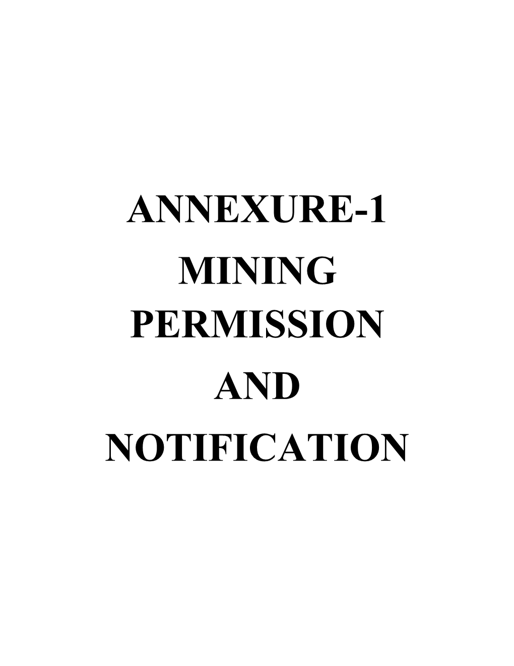 Annexure-1 Mining Permission and Notification