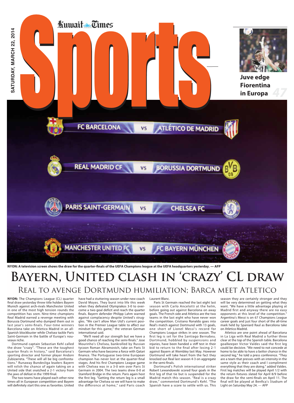 CL Draw Real to Avenge Dortmund Humiliation; Barca Meet Atletico