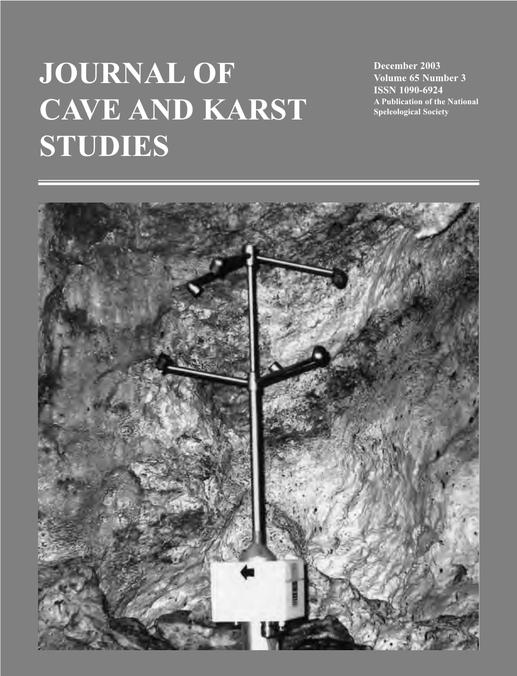 Journal of Cave and Karst Studies Editor Louise D