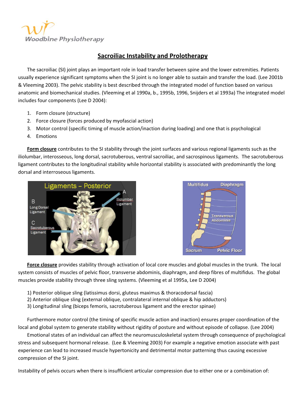 Sacroiliac Instability and Prolotherapy