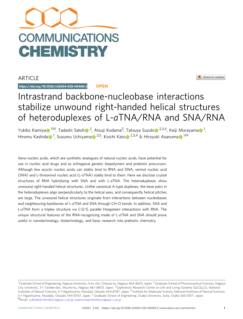 Intrastrand Backbone-Nucleobase Interactions Stabilize Unwound Right