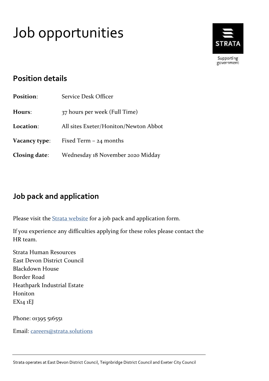 Job Opportunities