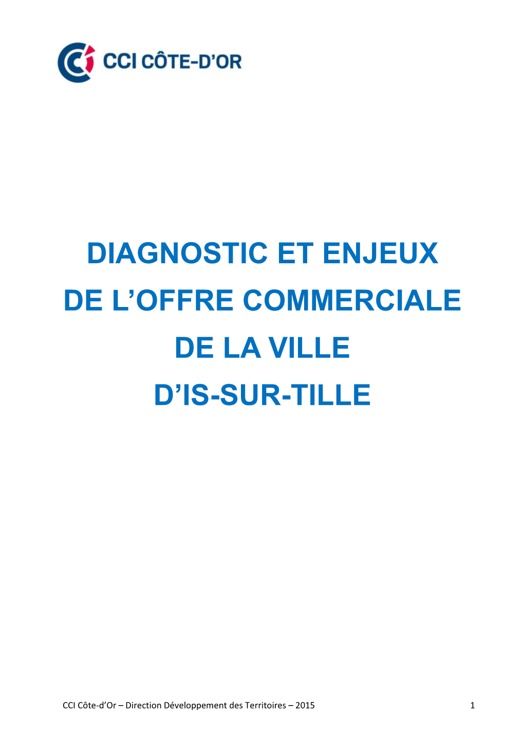 Rapport De Diagnostic Des Commerces Et Des Services De La Ville D'is-Sur-Tille