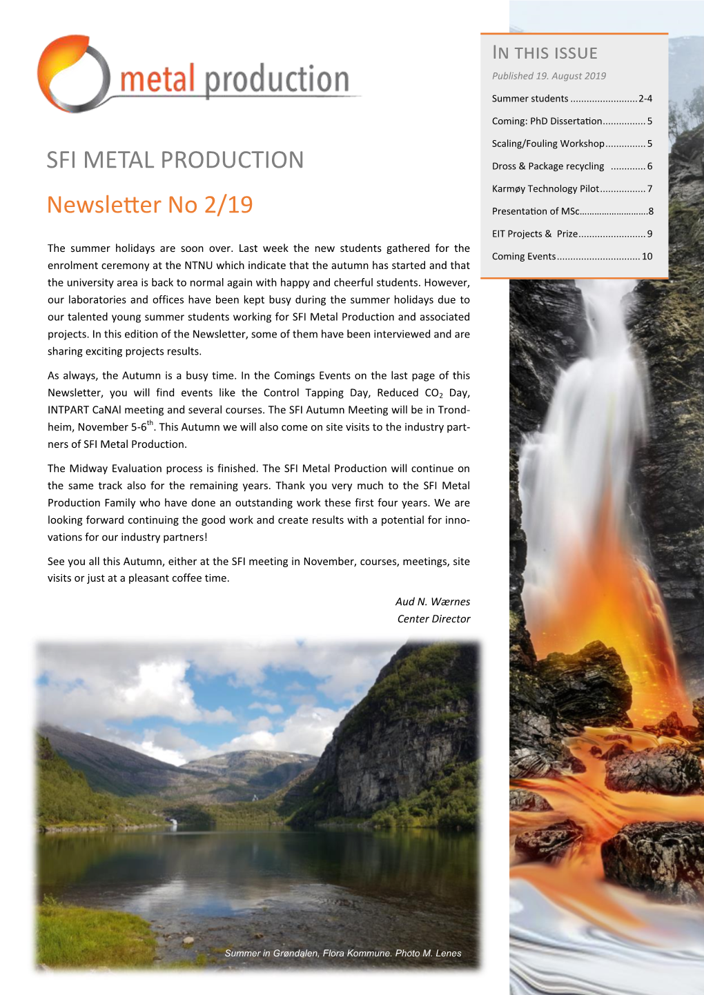 SFI METAL PRODUCTION Newsletter No 2/19