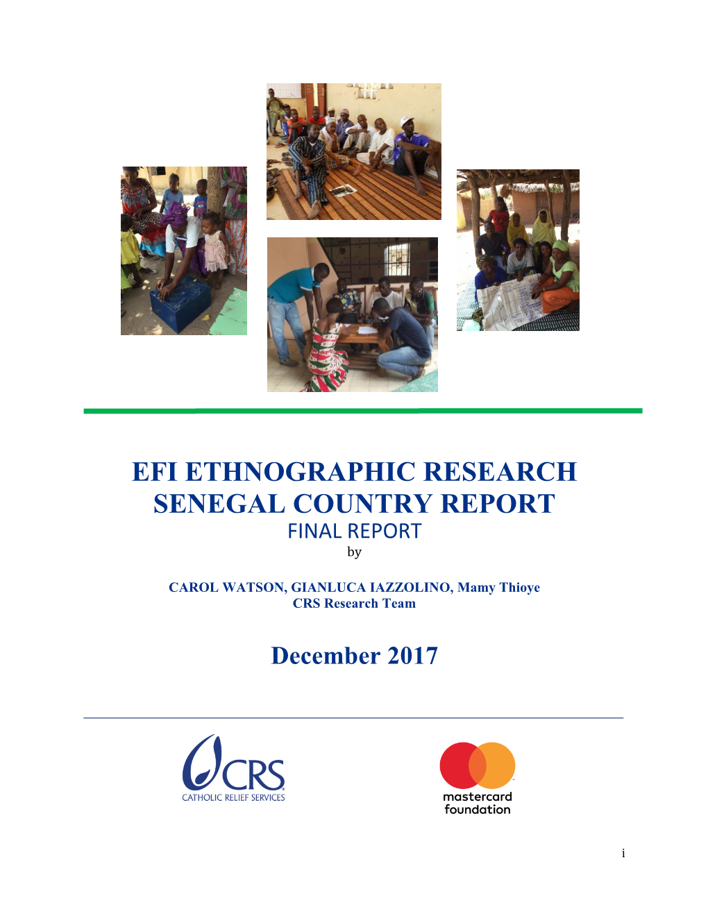 Efi Ethnographic Research Senegal Country Report