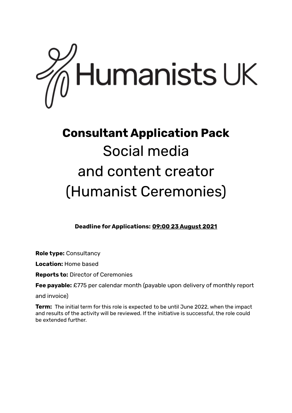 Social Media and Content Creator (Humanist Ceremonies)
