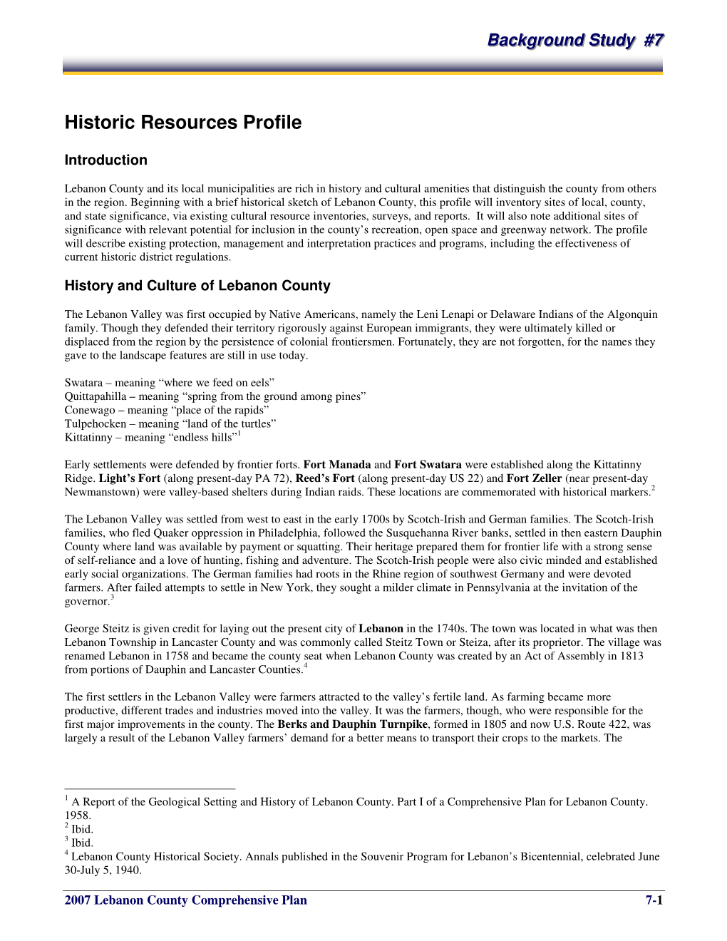 Historic Resources Profile