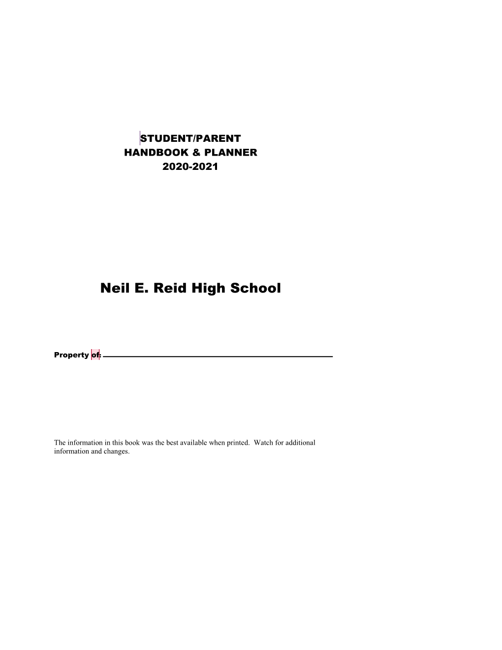 Neil Reid Handbook