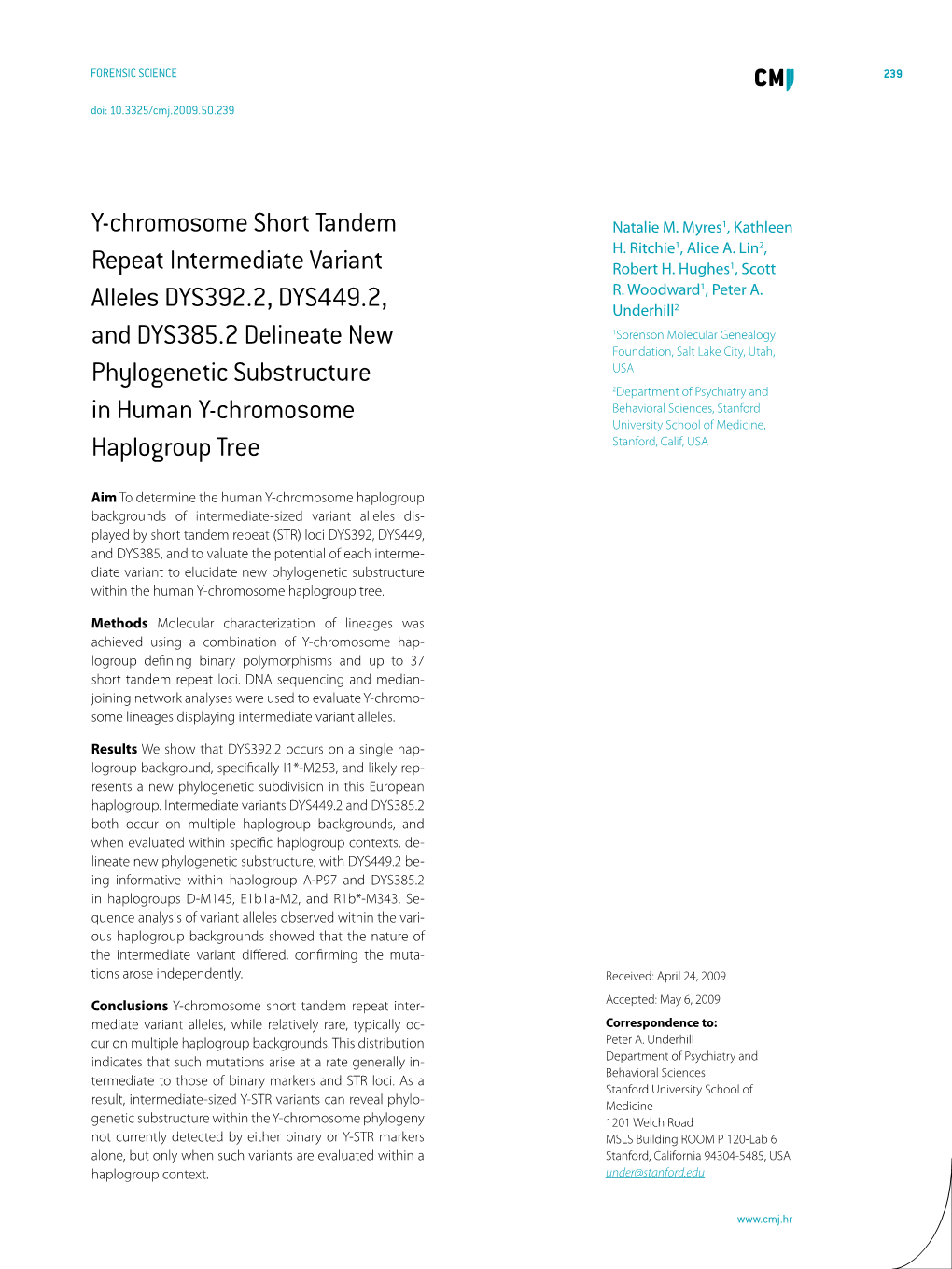 Y-Chromosome Short Tandem Repeat Intermediate Variant Alleles