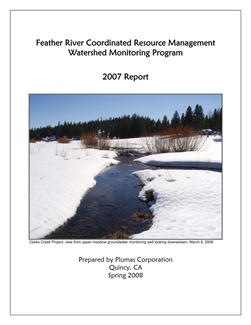 2007 Monitoring Report