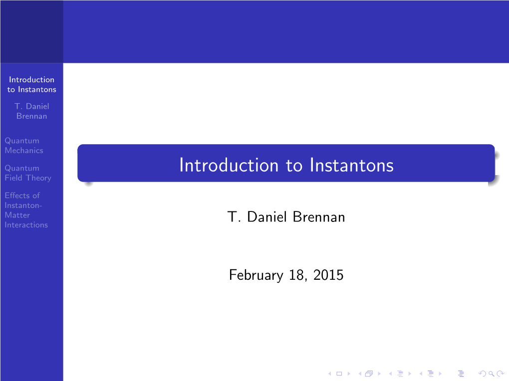 Introduction to Instantons