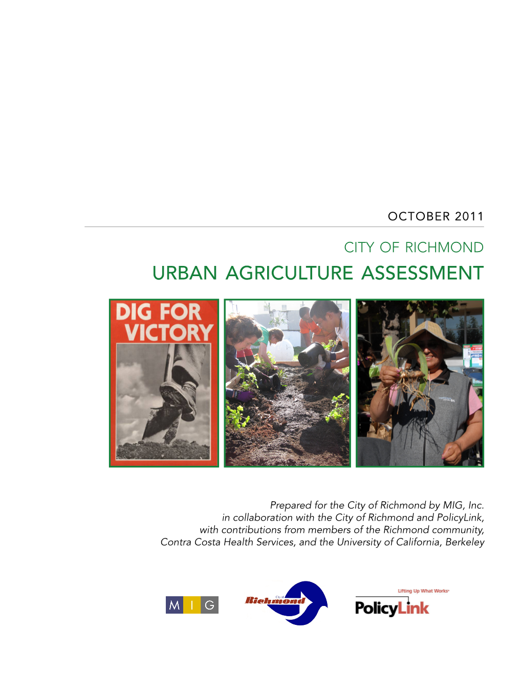 Urban Agriculture Assessment