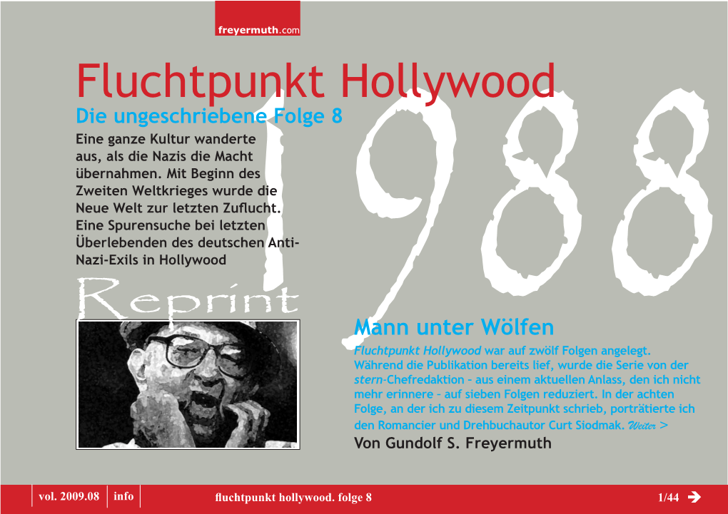 Fluchtpunkt Hollywood Reprint