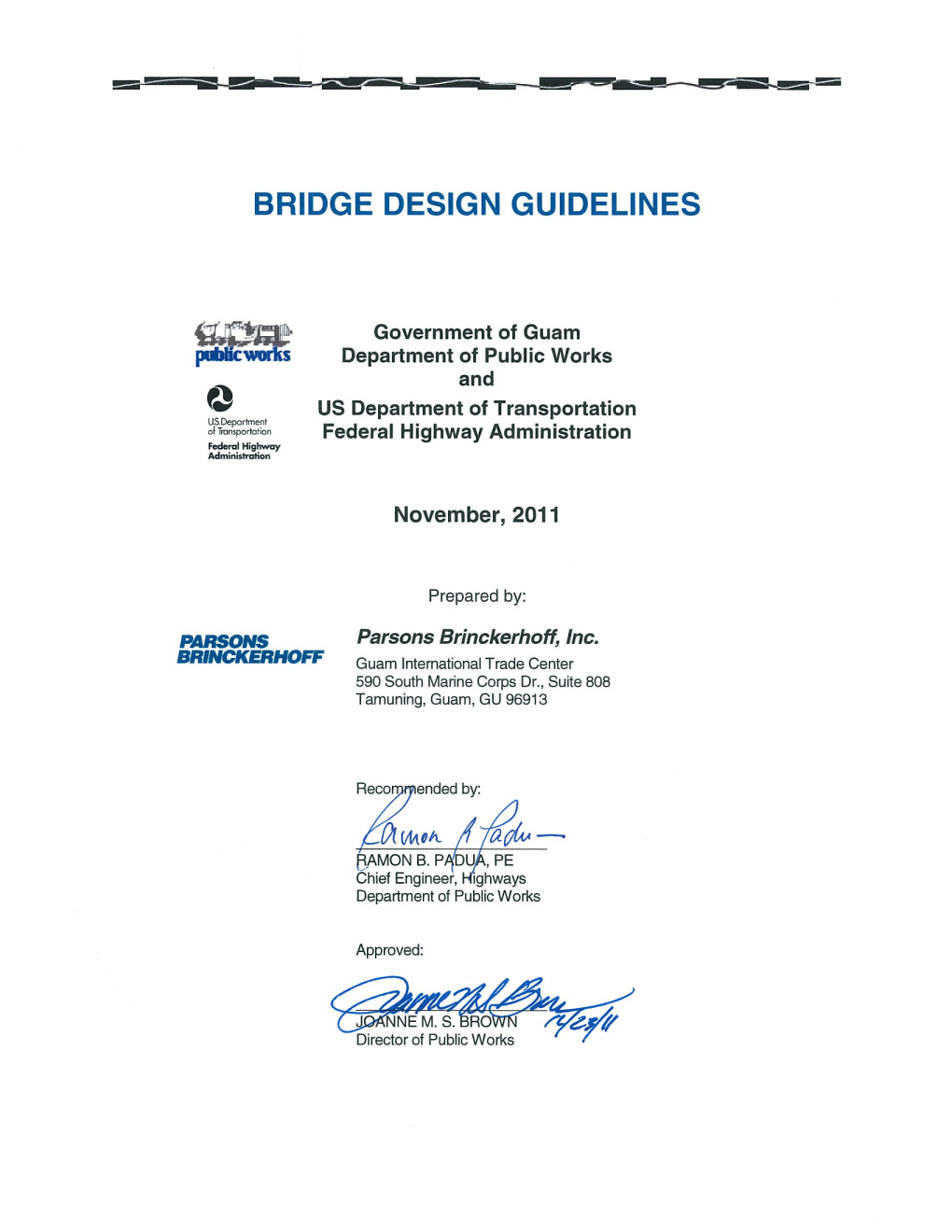 Bridge Design Guidelines Guam Department of Public Works