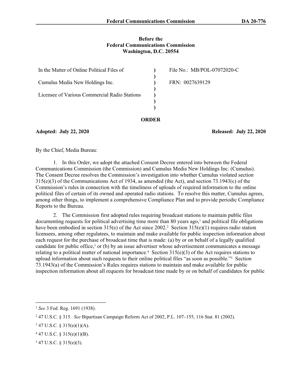 Cumulus Media New Holdings Inc