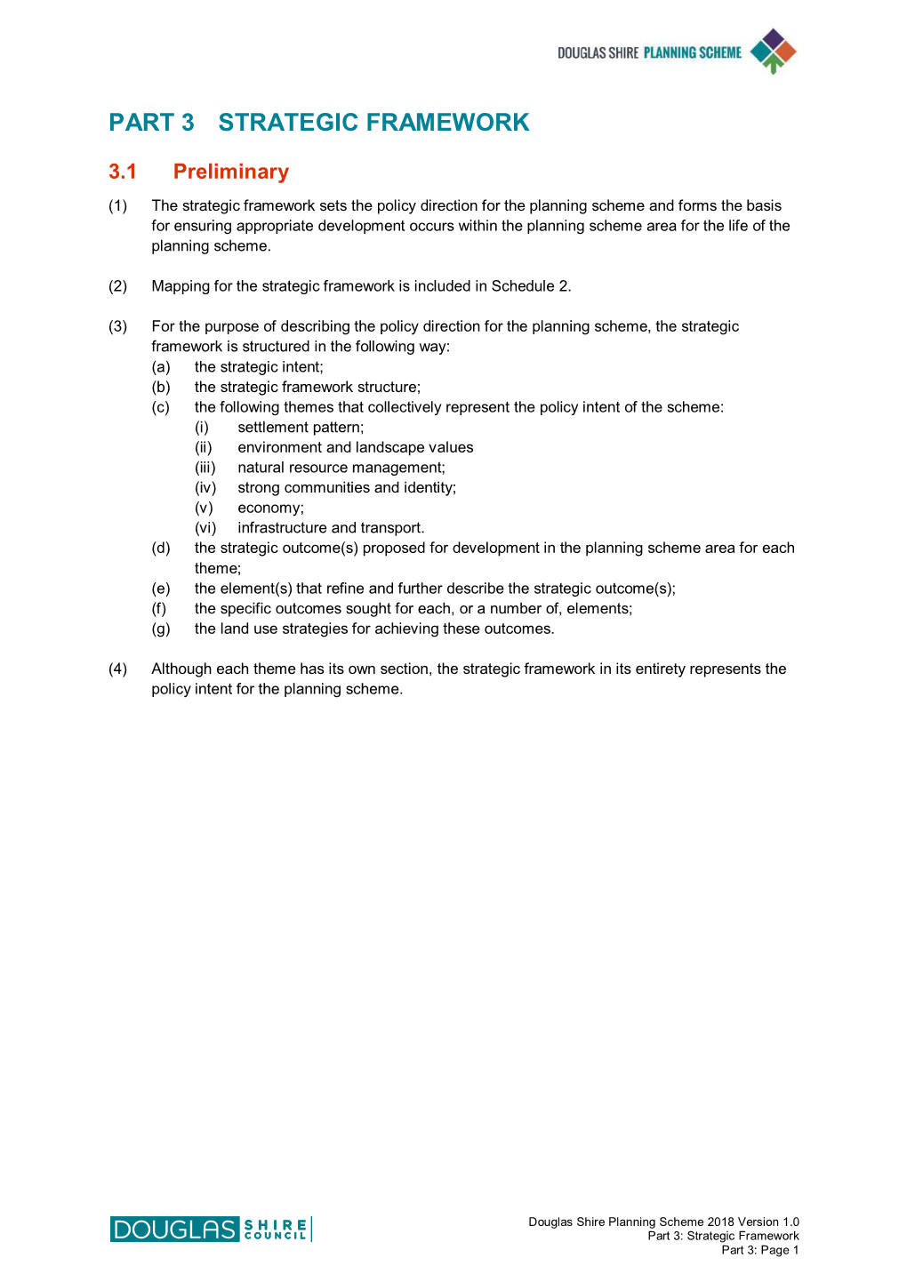 Part 3 Strategic Framework