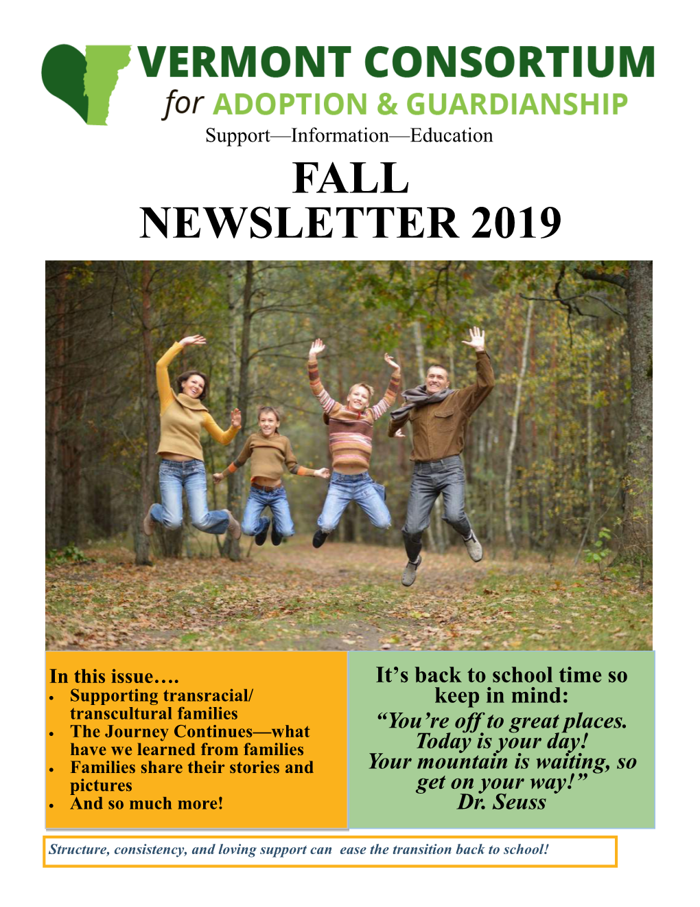 Fall Newsletter 2019