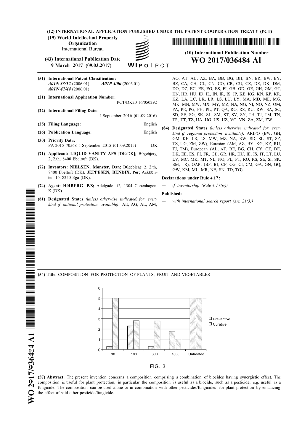 WO 2017/036484 Al 9 March 2017 (09.03.2017) P O P C T