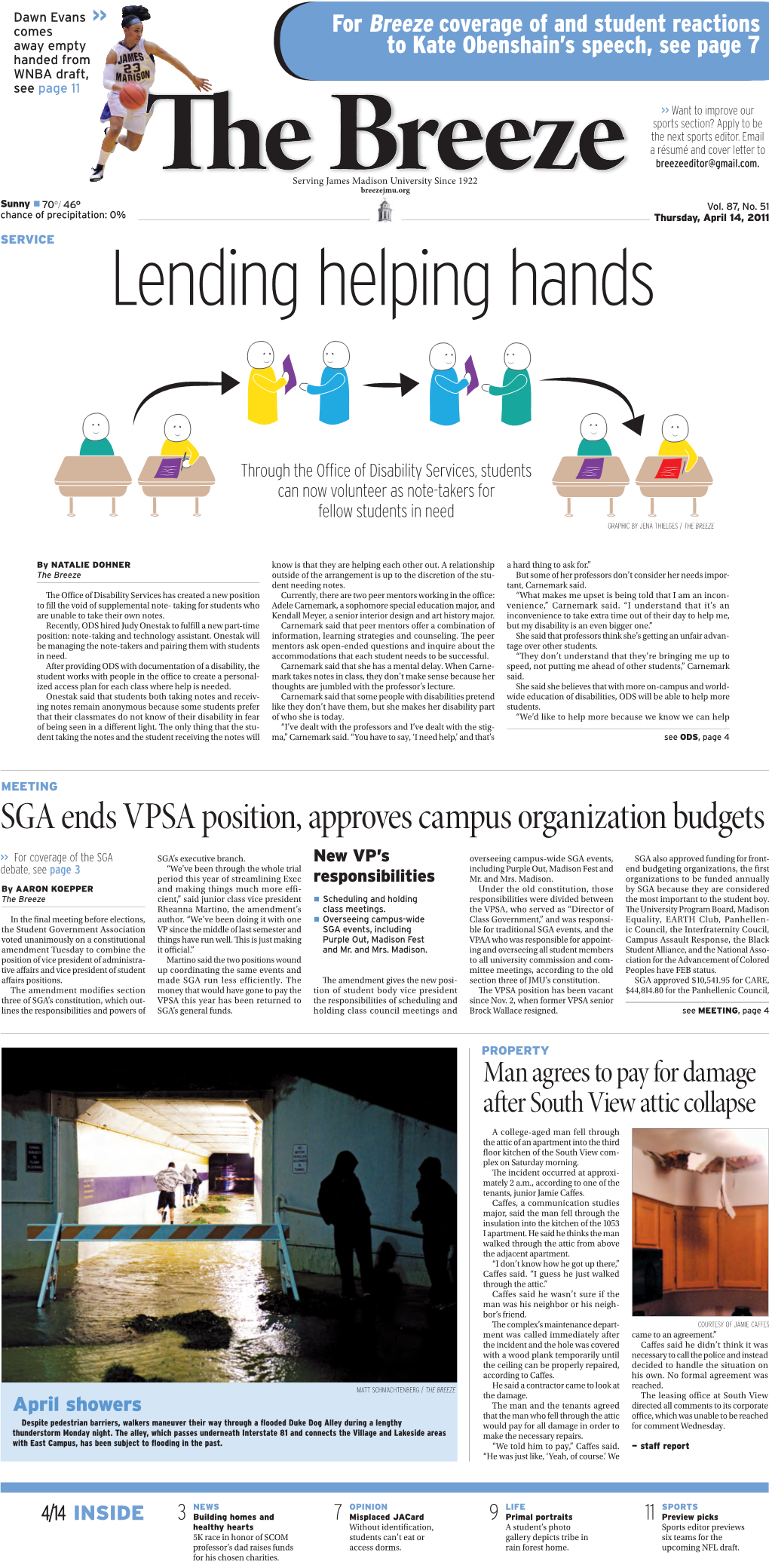 SGA Ends VPSA Position, Approves Campus Organization Budgets