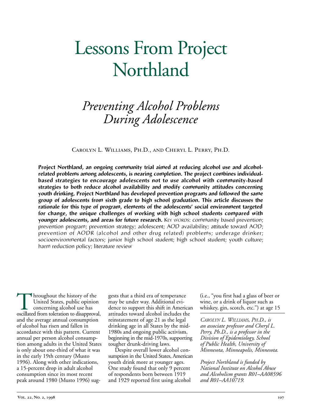 Lessons from Project Northland