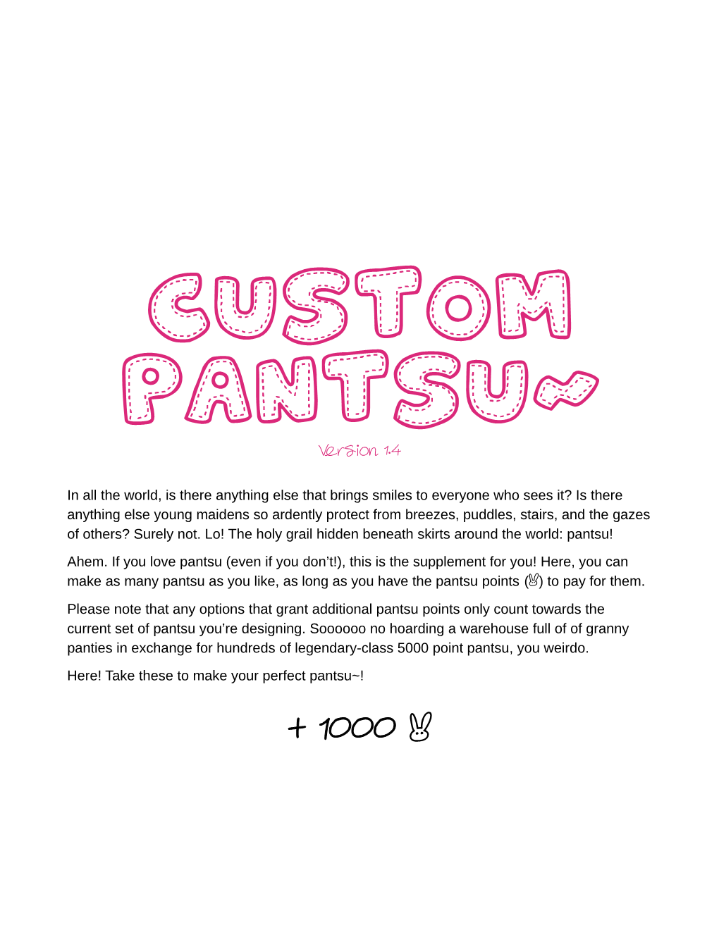 Custom Pantsu~