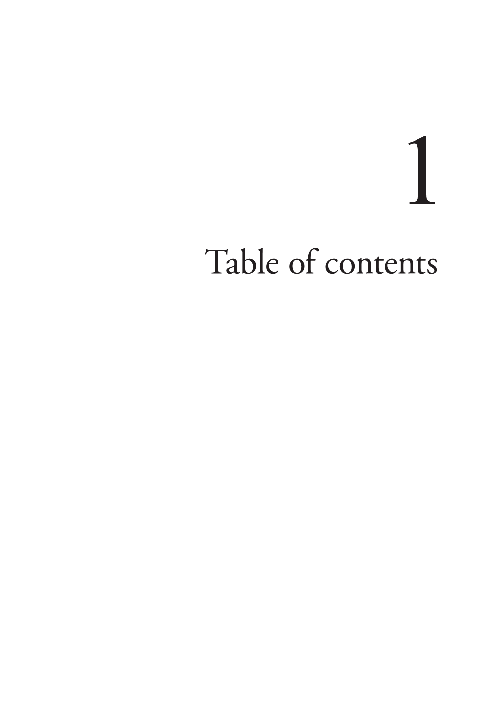 Table of Contents