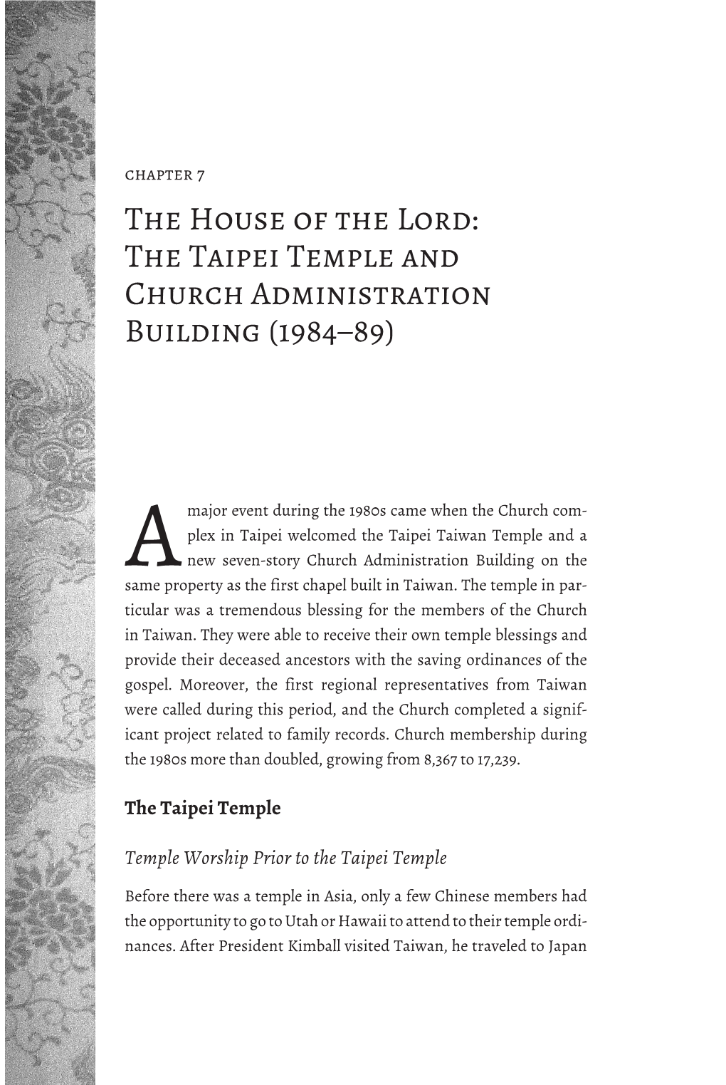 The House of the Lord: the Taipei Temple and Church Administration Building (1984–89)