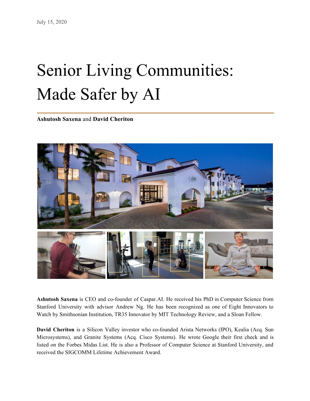 Senior Living Communities: Made Safer by AI