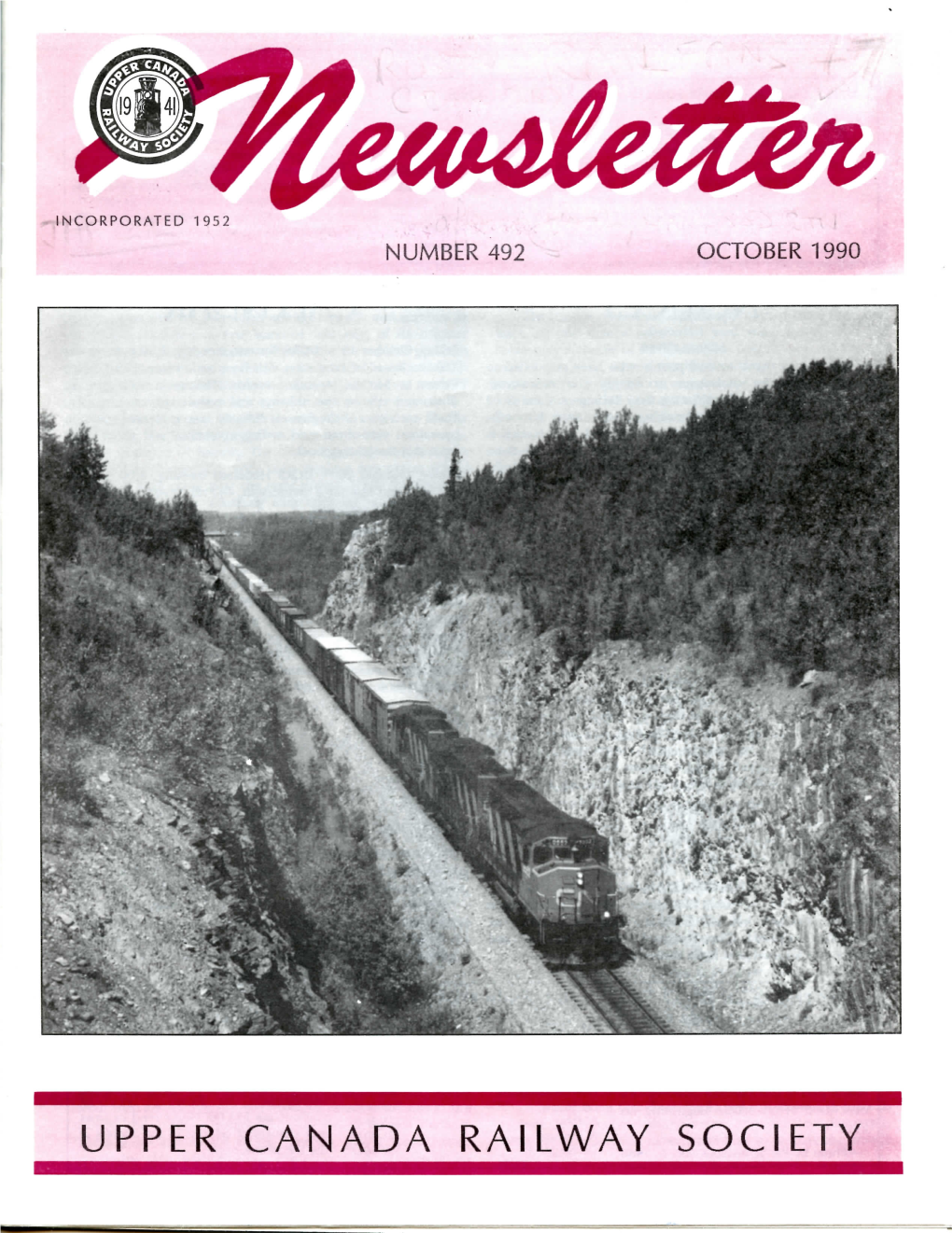 UPPER CANADA RAILWAY SOCIETY 2-« UCRS Newsletter • October 1990