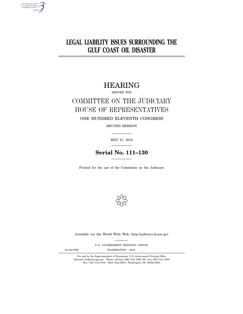 Legal Liability Issues Surrounding the Gulf Coast Oil Disaster