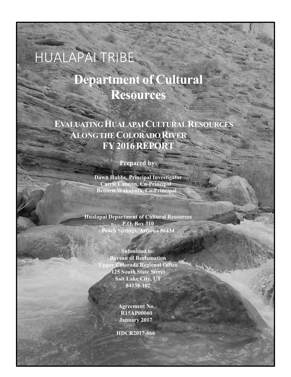 HUALAPAI TRIBE Department of Cultural Resources